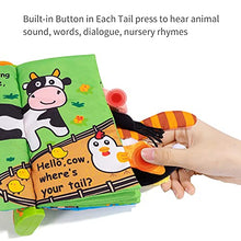 Load image into Gallery viewer, Jollybaby Musical Cloth Book for Babies, Toddlers Early Educational Interactive Stroller Toys for Baby 3m+ (Farm Tails)
