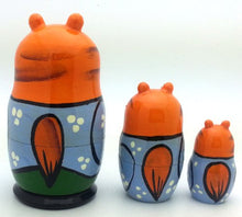 Load image into Gallery viewer, Cat Band with Russian Balalaika Nesting Doll Hand Painted 3 Piece Doll Set
