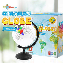 Load image into Gallery viewer, Little Chubby One 7-inch DIY Color Your Own Globe - Educational and Decorative Piece - Assorted Markers for Coloring Spinning Globe Ideal for Learning Geography and Perfect Decor for Kids Room
