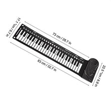 Load image into Gallery viewer, Drfeify Silicone Roll Up Piano,49 Keys Portable Piano Keyboard Rolling Up Piano Kids Silicone Piano(Black)
