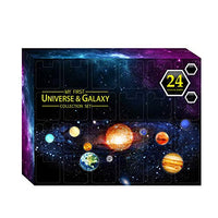 ZEEQJ 24Pcs/Set The Universe Planet Galaxy Blind Box Kids Gift Countdown 24 Days