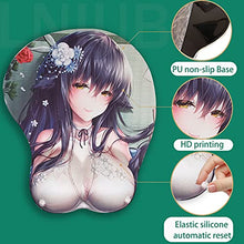 Load image into Gallery viewer, Anime 3D Mouse Pad Azur Lane IJN Atago, Wrist Rest Support Oppai Mice Mat, Ergonomics Oppai Gaming Playmat Design Height 3.2 cm

