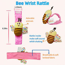 Load image into Gallery viewer, Baby Soft Rattle, Hand Rattle and Socks Toys, Wrist Rattle and Foot Finder, Arm Ring Leg Bell Wear Toy, Infant Plush Toys, Wrist Chew Toy, Early Educational Toys Set Gift for Newborn Boy &amp; Girl (D)
