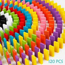 Load image into Gallery viewer, ULT-unite 120pcs Wooden Dominos Blocks Set, Kids Game Educational Play Toy, Domino Racing Toy Game
