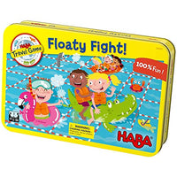 HABA Floaty Fight - A Compact Magnetic Travel Game - Silly Tile Placement for Ages 5 and Up - Will You Hit or Miss Your Opponents Floaties?
