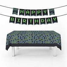 Load image into Gallery viewer, MY GRECA Video Game Party Supplies - 16 Guests - Gamer Boy Birthday Party Decorations - Plates, Cups, Napkins, Happy Birthday Banner, Table Cover, Utensil Sets - Controller Gaming Themed Party
