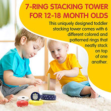 Load image into Gallery viewer, Leo &amp; Friends Benny Stacking Toys, 6 Wooden Rings, 1 Crown on Top. Montessori-Approved Education Kid&#39;s Stacking Tower, Perfect Present for Birthday or Holiday.
