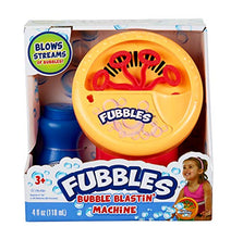 Load image into Gallery viewer, Little Kids Fubbles Bubble Blastin&#39; Bigger Bubbles Kids Automatic Party Machine and Includes 4oz of Bubble Solution Toy, Orange
