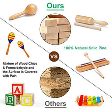 Load image into Gallery viewer, LOOIKOOS Toddler Musical Instruments Natural Wooden Percussion Instruments Toy for Kids Preschool Educational, Musical Toys Set for Boys and Girls with Storage Bag

