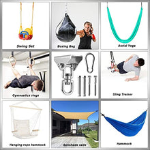 Load image into Gallery viewer, Anoredo Heavy Duty Porch Swing Hammock Hanging Kit,Swing Hanger,360 Rotation Swingset Hardware Bracket Accessories for Wooden Concrete Set, Punching Bag, Yoga Silk, Hanging Chair, Suspension Strap
