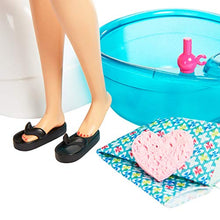 Load image into Gallery viewer, Barbie Mani-Pedi Spa Playset with Blonde Barbie Doll, Puppy, Foot Spa &amp; Accessories, 2 Fizzy Packs Create Foaming Foot Bath, Color-Change on Dolls Nails, Gift for Kids 3 to 7 Years Old?
