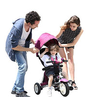 Kids Tricycle Toddler Tricycle 4-in-1 Kids Trike & Stroller Steering Tricycle 1 Year Old Boy Gifts Removable Push/Steer Handle (Color : Purple)