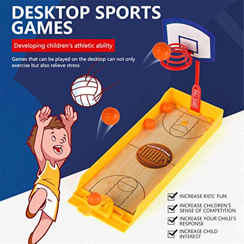 Desktop Games for Kids, Finger Basketball Shooting Game, Golf Desk Games, Mini Football Game, Hockey Table Games, Fun Sports Toy, Educational Toys for Boy Girl (Basketball)