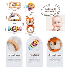 Load image into Gallery viewer, Wooden Baby Toys 5 pc Organic Wood Rattle Toys Colors Series Stimulate Visual Development Montessori Wooden Toy
