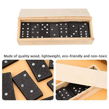 Load image into Gallery viewer, Wooden Dominoes Set, 28Pcs/Set Mini Travel Set of 28 Dominoes in Wooden Storage Slide Box Wooden Cards Educationabl Kids Toy Set
