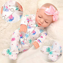 Load image into Gallery viewer, ZITA ELEMENT 10 Inch Newborn Reborn Baby Doll with Baby Doll Clothes Set Realistic Soft Baby Doll with 1 Cute Jumpsuit and 1 Hairband - Kids Girls Best Gift

