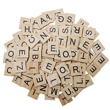 Load image into Gallery viewer, 300PCS Wooden Scrabble Tiles, Scrabble Letters for Crafts, Making Alphabet Coasters and Scrabble Crossword Game.
