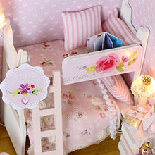 Load image into Gallery viewer, balacoo Light Up Miniature Dollhouse DIY with Furniture DIY Wooden Dollhouse Kit Educational Toy
