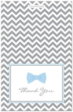 Load image into Gallery viewer, 50 Cnt Little Man Bow Tie Baby Shower Thank You Cards (Blue)
