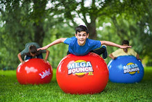 Load image into Gallery viewer, Wicked Mega Bounce XL - The World&#39;s Bounciest Inflatable Ball! Extra Large Bounce Ball for All Terrain Bounceability! Super Grip Graphics Outdoor Exercise Ball to Catch Easily. Blue or Red
