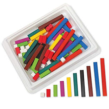 Load image into Gallery viewer, Cuisenaire Rods Kit for Fractions, Wood, Grades 4-6 (12 Trays, 1 Set of Overhead Rods, and Book)
