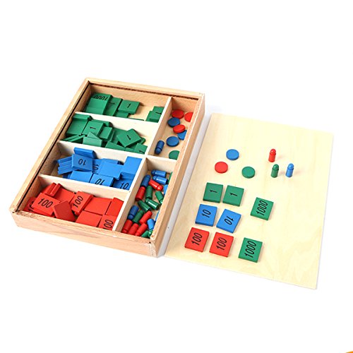 New Sky Enterprises Professional Montessori Stamp Game Material Kids Counting Learning and Math Aids Wooden Toy