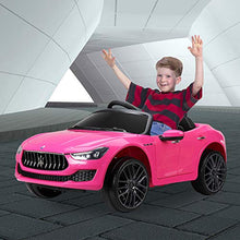 Load image into Gallery viewer, TOBBI Kids Ride On Car Maserati 12V Rechargeable Toy Vehicle w/ MP3 Remote Control Pink
