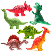 Load image into Gallery viewer, Prextex Dinosaur Baby Bath Toys 6 Piece Set for Baby and Toddler Bathtub Water Squirt Toys Dinosaur Party Favors
