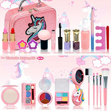 Load image into Gallery viewer, Kids Makeup Kit for Girl - Kids Makeup Kit Toys for Girls Washable Real Make-up Kit Toy for Little Girls, Toddler Make up &amp; Non-Toxic Cosmetic Set Age 3-12Year Olds Child Birthday Gift
