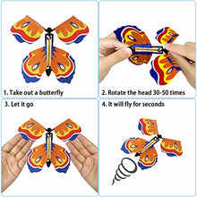 Load image into Gallery viewer, JoFAN 5 Pack Magic Flying Butterfly Wind Up Rubber Band Powered Butterfly for Kids Boys Girls Easter Basket Stuffers Gifts Party Favors
