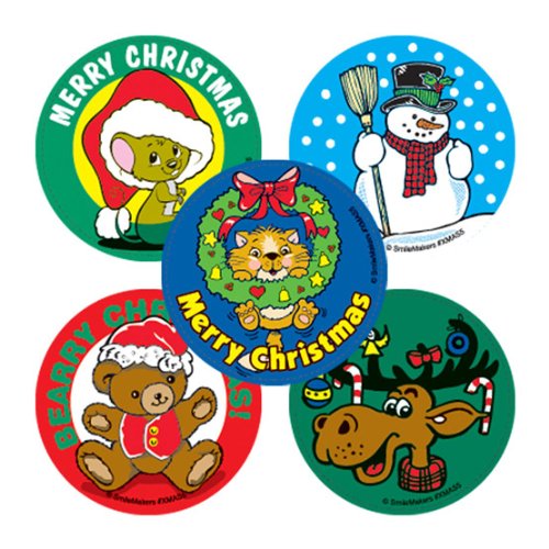 SmileMakers Christmas Favorites Stickers - Prizes and Giveaways - 100 per Pack