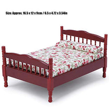 Load image into Gallery viewer, 1:12 Scale Dollhouse Furniture,Wooden Miniature Mini Bed Model Accessory Lovely Miniature Accessory Kids Pretend Toy,Creative Birthday Handcraft Gift,6.5&quot;X4.72&quot;X3.54&quot;,(Red/White)(2#)
