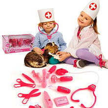 Load image into Gallery viewer, Liberty Imports Kids Doctor Playset - Pretend Play Medical Tools Box Kit for Kids - Educational Toy Gift Set for 3, 4, 5, 6 Year Old Boys, Girls (Pink Doctor Kit)
