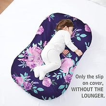 Load image into Gallery viewer, Baby Padded Loungers Cover, Purple Flower Newborn Lounger Cover Boys &amp; Girls, Baby Nest Case, Removable Nest Slipcover, Ultra Comfortable Comfy, Snugly Fit(Lounger not Included)
