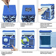 Load image into Gallery viewer, Brekya Mini ATM Piggy Bank Security Machine Best Gift for Kids,Electronic Code Piggy Bank Money Counter Safe Box Coin Bank for Boys Girls Password Lock (Camouflage Blue)
