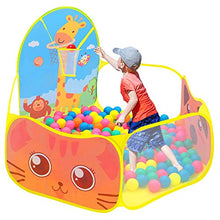 Load image into Gallery viewer, SOONHUA Kid Ball Pit with Basketball Hoop, Extra Large Foldable Ball Ocean Pool Play Tent Pop Up for 1-6 Years Child Toddler (Balls Not Included)
