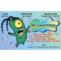Signs 4 Fun NSBID6 Plankton Toon's Driver's License