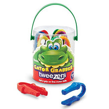 Load image into Gallery viewer, Learning Resources Gator Grabber Tweezers, Fine Motor Toy, Various Colors, Set of 12, Ages 2+
