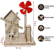 Load image into Gallery viewer, DIY Wooden Science Experiment Educational STEM Building Kit - Science Models Stem Projects for Power Generation - Solar Energy,Hand Crank Generator-Creative Motor Kit for Kids,Teens
