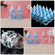Load image into Gallery viewer, NUOBESTY 24Pcs Baby Bottle Shower Favor Mini Plastic Milk Bottle Fillable Feeding Bottle Candy Box for Baby Shower Favor Gift Decoration (Sky-Blue)
