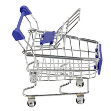 Load image into Gallery viewer, Whitelotous Mini Supermarket Handcart Shopping Utility Cart Mode Storage Toy Blue
