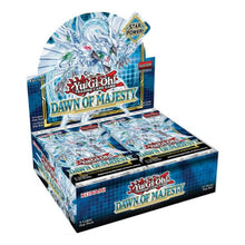 Load image into Gallery viewer, Yugioh Dawn of Majesty Booster Box + Blazing Card&#39;s Rulebook and Sticker

