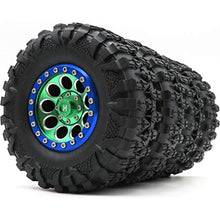 Load image into Gallery viewer, 4pcs RC Crawler 2.2 Mud Terrain Tires Tyres Height (OD):120mm &amp; Aluminum 2.2 Beadlock Wheels Rims Hex 12mm

