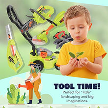 Load image into Gallery viewer, CP Toys Power Garden Tools - Push Mower, Chain Saw, String Trimmer, and Blower
