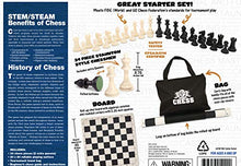 Load image into Gallery viewer, WE Games Best Value Tournament Chess Set - Filled Chess Pieces and Black Roll-Up Vinyl Chess Board
