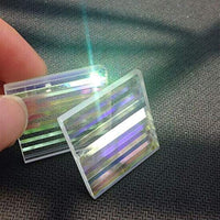 WSF-Prism, 5pcs 34x30x2mm Defective Rectangle Optical Glass Dichroic Prism Sale Decoration Color Light Refraction Research