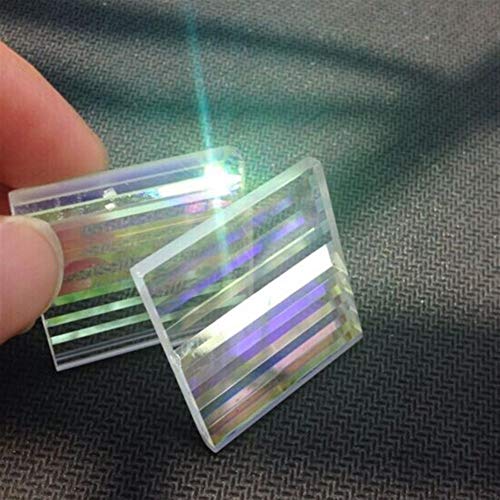 WSF-Prism, 5pcs 34x30x2mm Defective Rectangle Optical Glass Dichroic Prism Sale Decoration Color Light Refraction Research