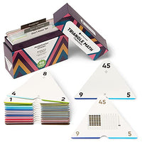 Think Tank Scholar Triangle Math 376 Equations Multiplication & Division Flash Cards Set, All Facts 0-12 - Color Coded, for Kids in 3RD, 4TH, 5TH & 6TH Grade - Has Three Corners