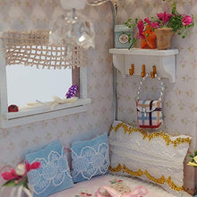 Load image into Gallery viewer, DIY Miniature Dollhouse Kit with Lighting - Small Room Building Kit - Includes Tools Dust Cover Music Box - Build Miniature Dollhouse Furniture and Mini House - Craft Kits for Adults
