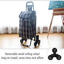 Load image into Gallery viewer, Pulley Portable Shopping Cart Wear-Resistant Grocery Cart Home Shopping Cart (Color : A)
